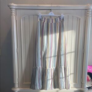 Elegant Striped Maxi Skirt